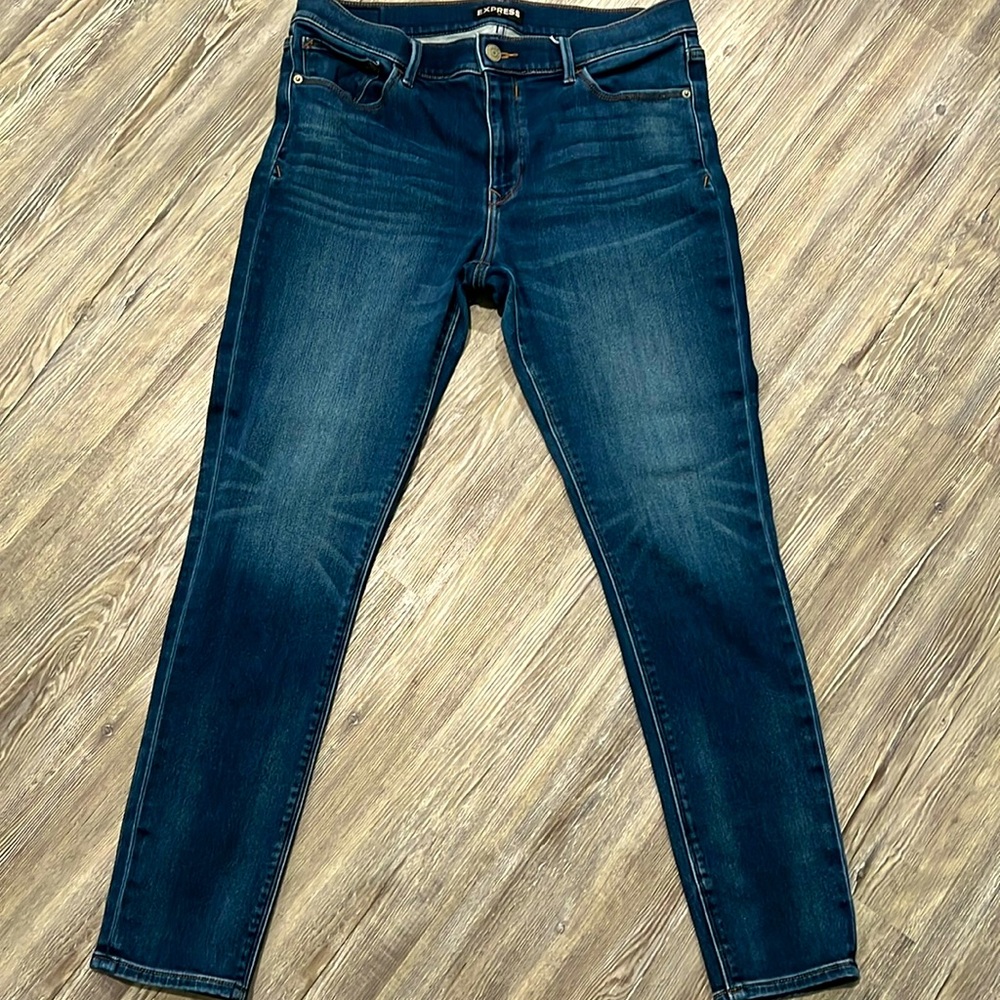 EXPRESS MIDRISE DENIM SKINNY JEAN SZ 12